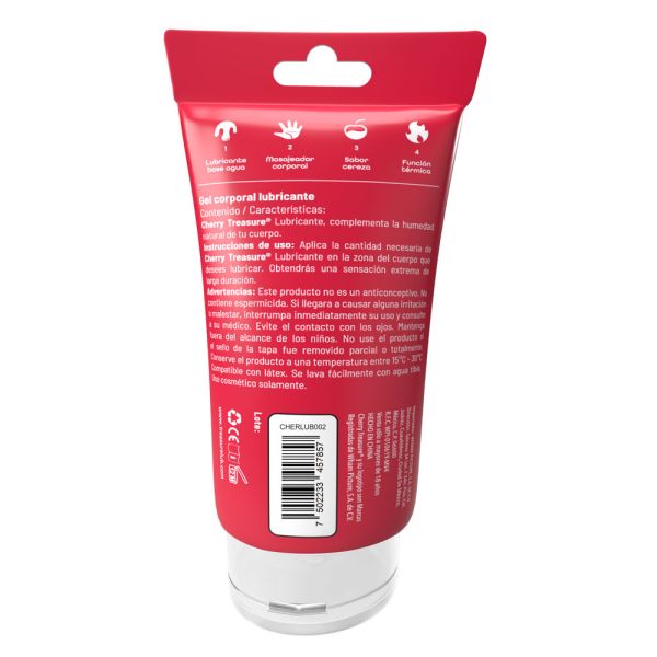 LUBRICANTE 4EN1 CHERRY BY TREASURE 60ML