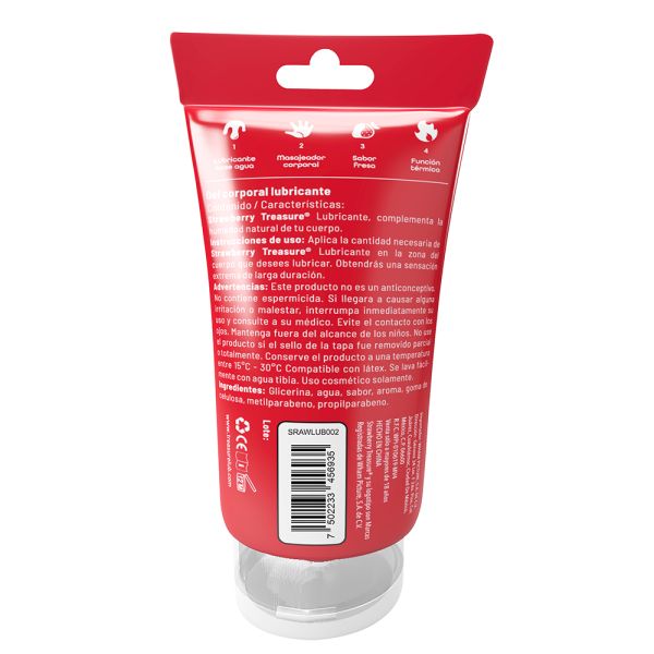 LUBRICANTE 4EN1 STRAWBERRY BY TREASURE 60ML