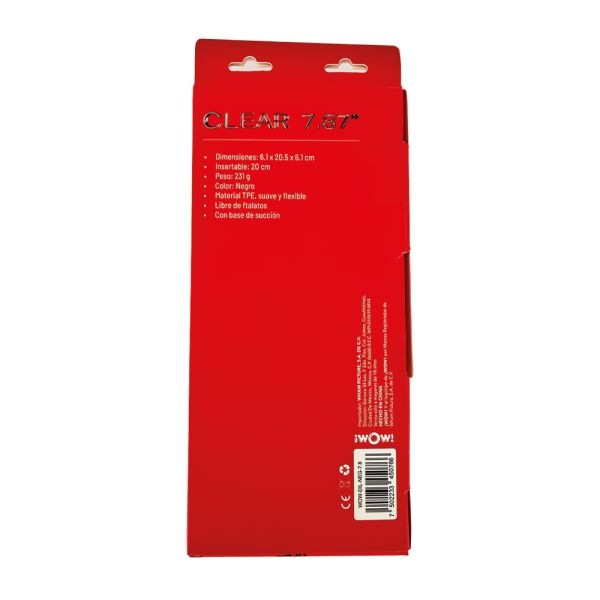 DILDO JELLY CLEAR 7.8